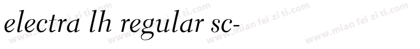 electra lh regular sc字体转换